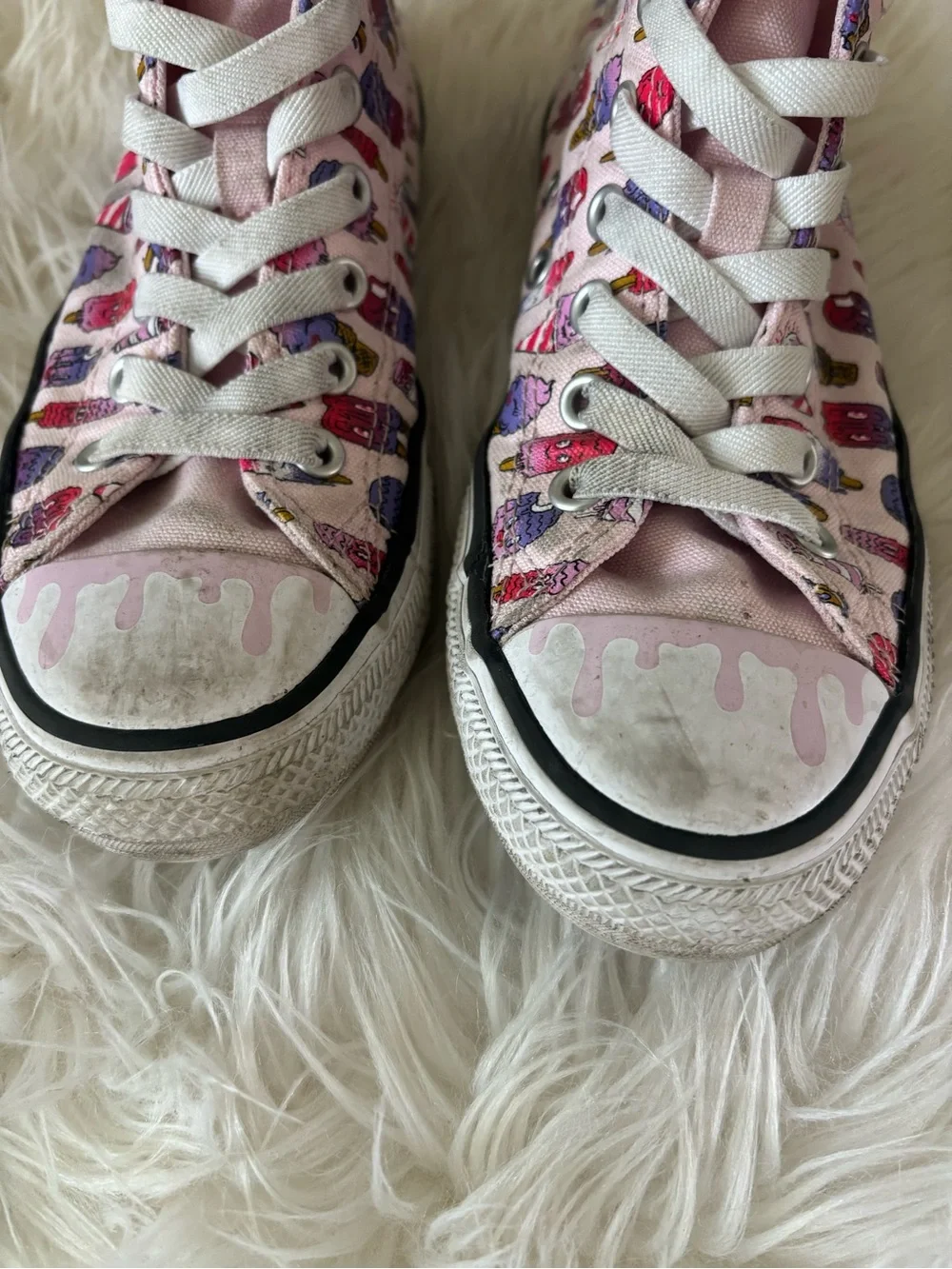Converse Kids Pink Ice Cream & Popsicle High-Top Sneakers